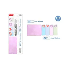 GENERICO - Notas Adhesivas Post-It Corazón 5 pcs 67x23mm