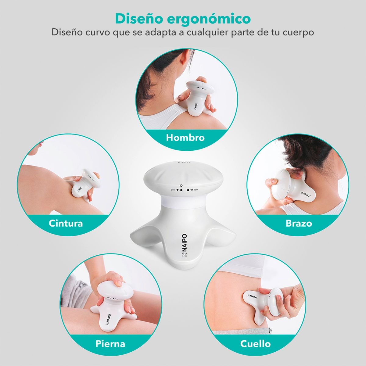 NAIPO - Masajeador Mini de Cuerpo Entero Impermeable y con Vibración Naipo Mgpc-101Mm Rosa