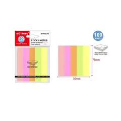 GENERICO - Notas Adhesivas Post-It arcoíris 76x76mm 100 Hojas Colores Surtidos