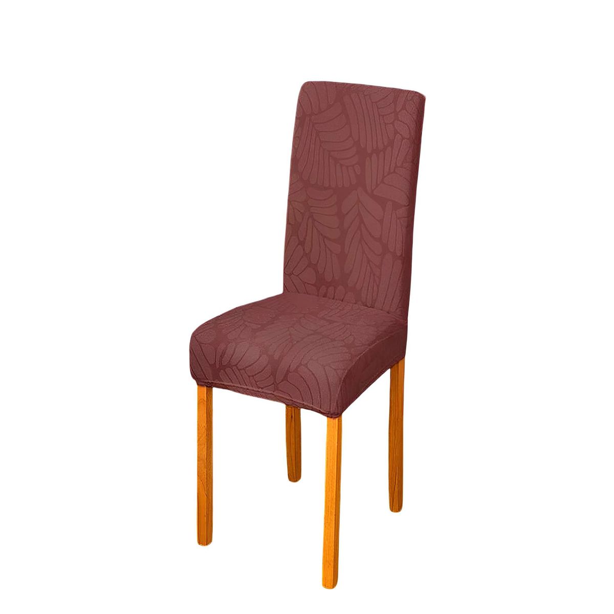 GENERICO - PACK DE 6 FUNDAS PARA SILLA CON DISEÑO TEXTURIZADO COLOR CAFÉ