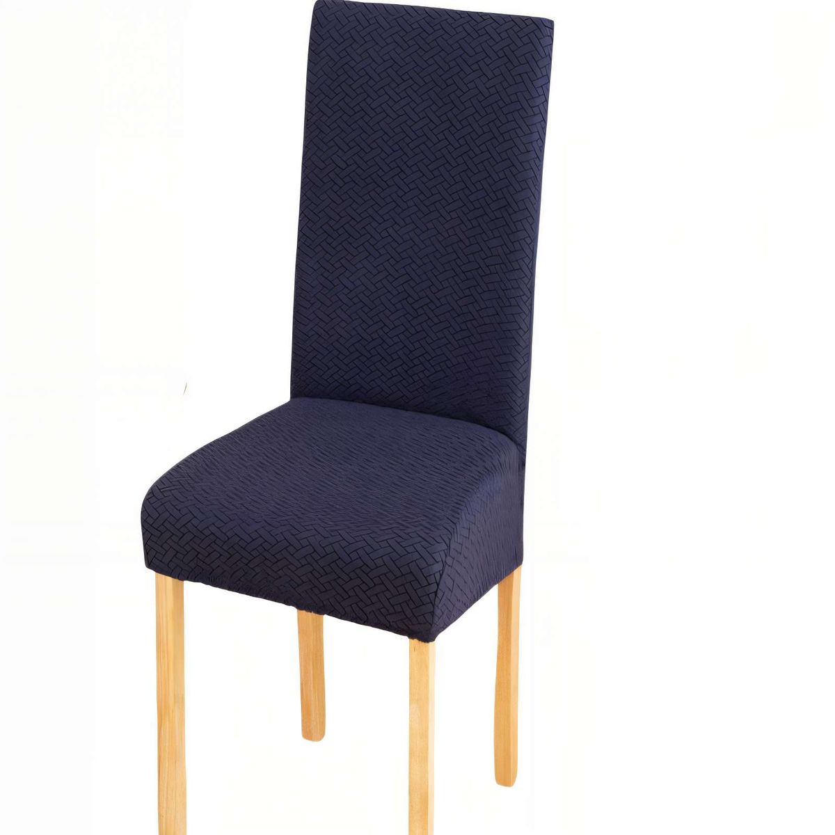 GENERICO - SET DE 6 FUNDAS DE SILLA CON DISEÑO TEXTURIZADO COLORAZUL OSCURO