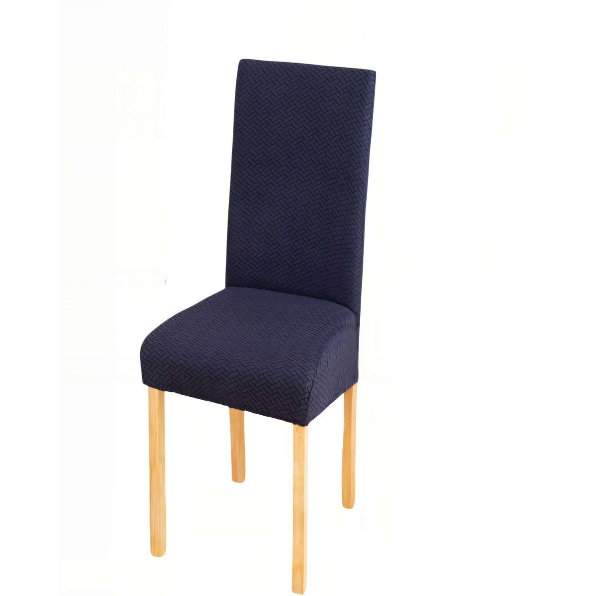 GENERICO - SET DE 6 FUNDAS DE SILLA CON DISEÑO TEXTURIZADO COLORAZUL OSCURO
