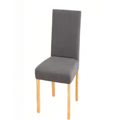 GENERICO - SET DE 6 FUNDAS DE SILLA CON DISEÑO TEXTURIZADO COLORGRIS