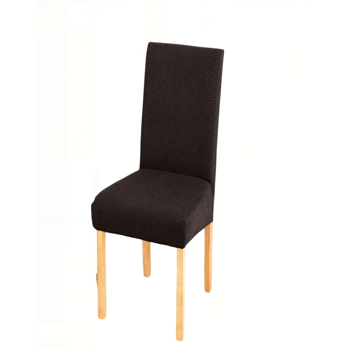 GENERICO - SET DE 6 FUNDAS DE SILLA CON DISEÑO TEXTURIZADO COLORNEGRO