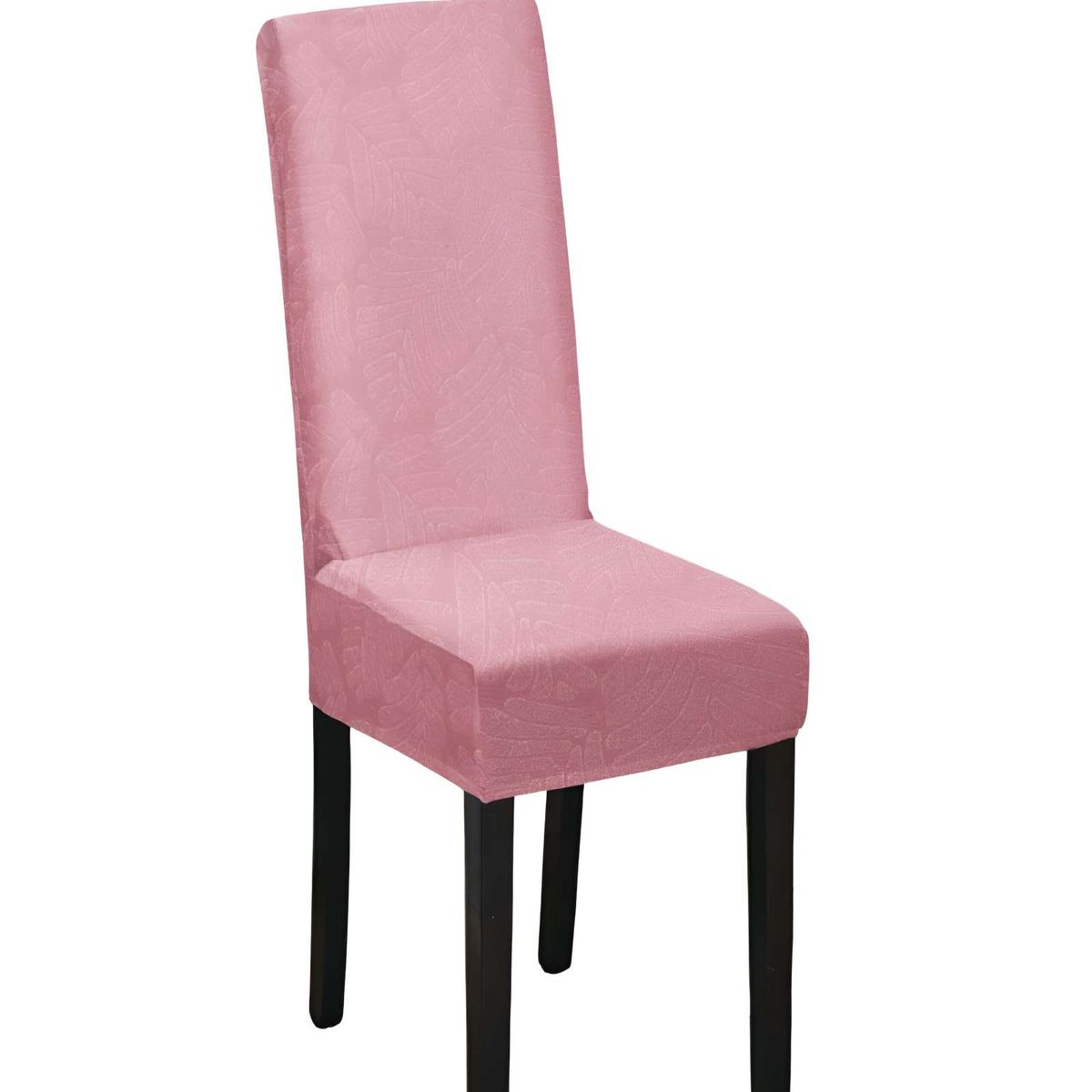 GENERICO - SET DE 6 FUNDAS DE SILLA CON DISEÑO TEXTURIZADO COLORROSADO