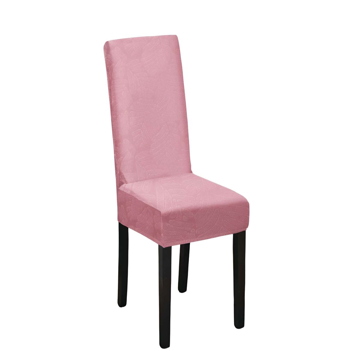 GENERICO - SET DE 6 FUNDAS DE SILLA CON DISEÑO TEXTURIZADO COLORROSADO