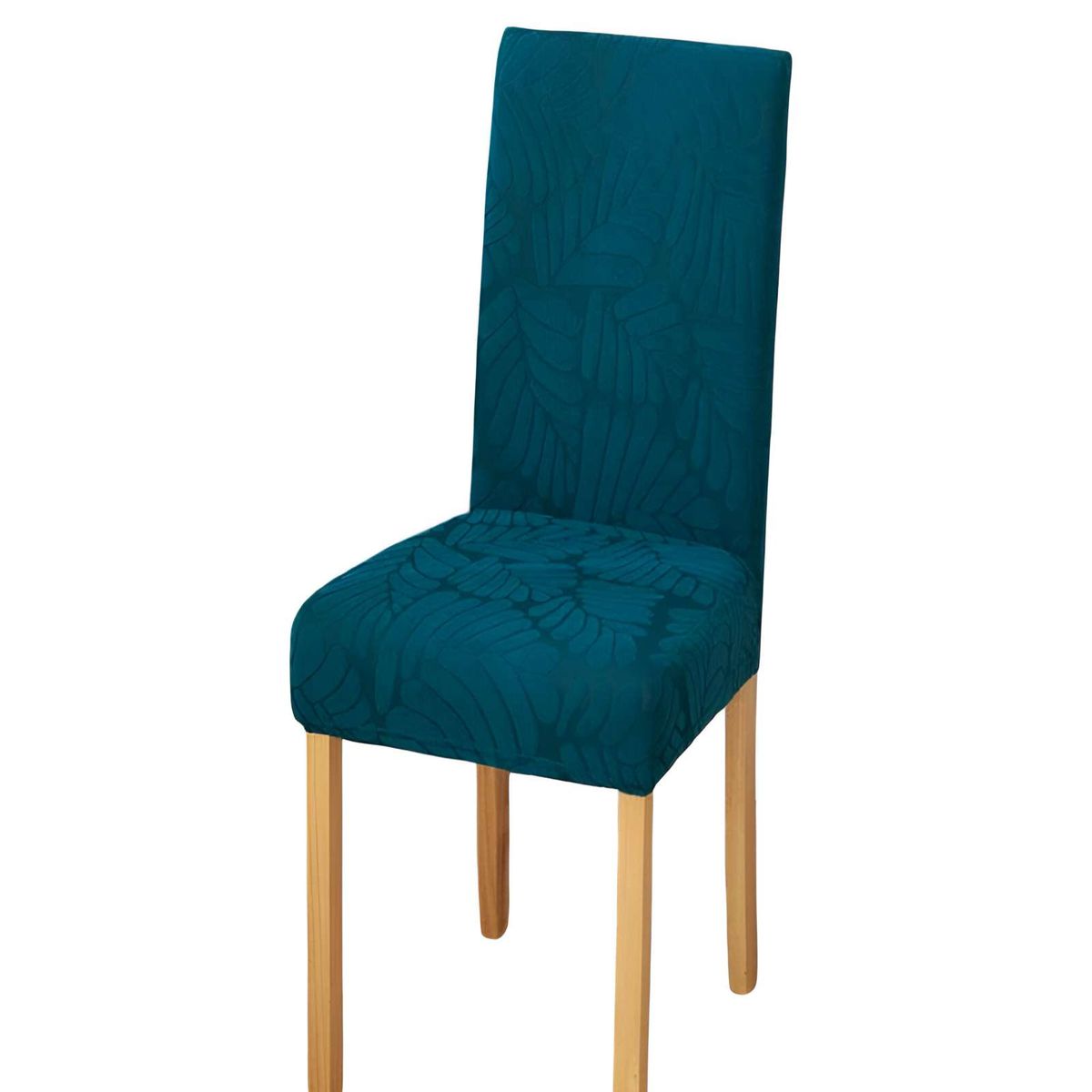 GENERICO - SET DE 6 FUNDAS DE SILLA CON DISEÑO TEXTURIZADO COLORTURQUESA