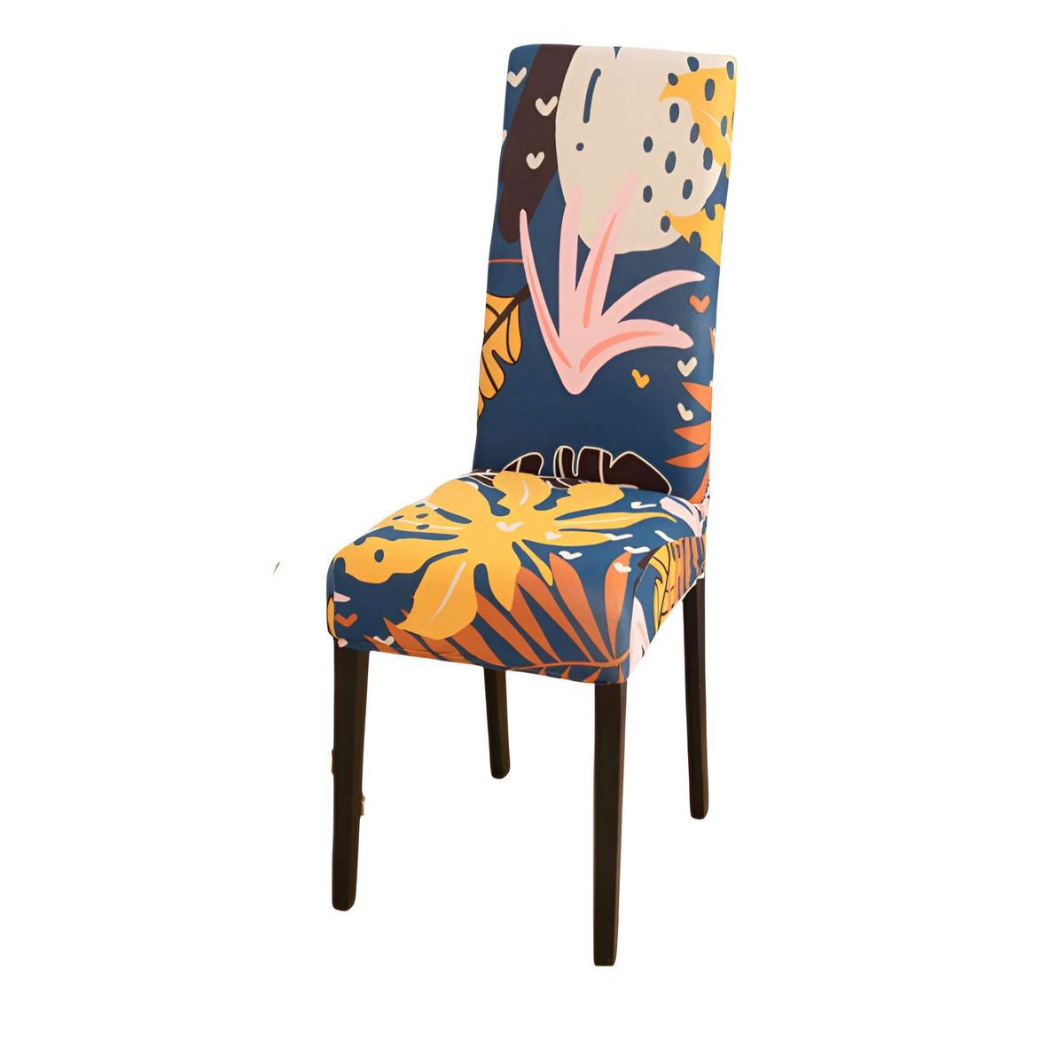 GENERICO - SET DE 6 FUNDAS DE SILLA ELASTICADAS CON DISEÑO ESTAMPADO F8