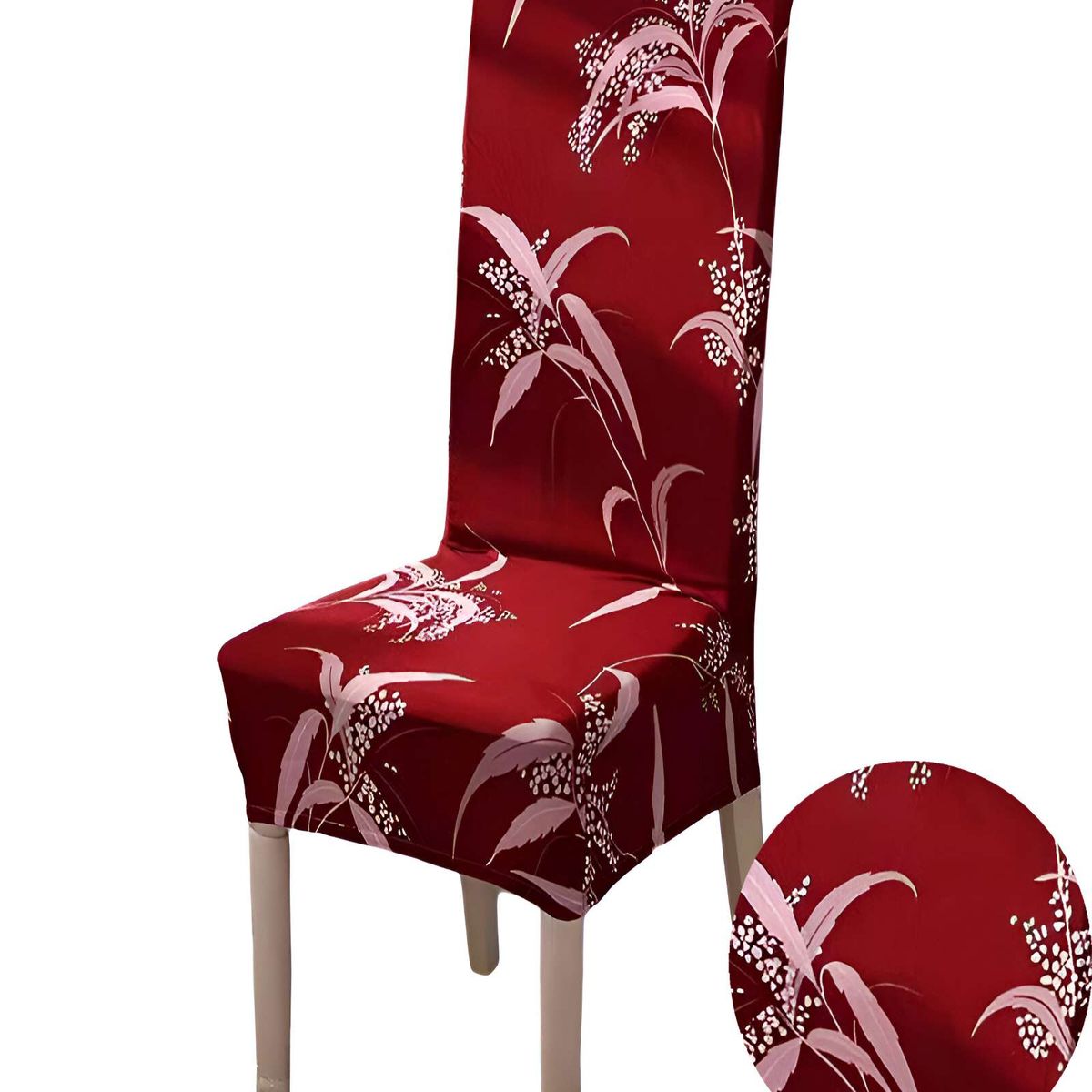 GENERICO - SET DE 6 FUNDAS DE SILLA ELASTICADAS CON DISEÑO ESTAMPADO F10