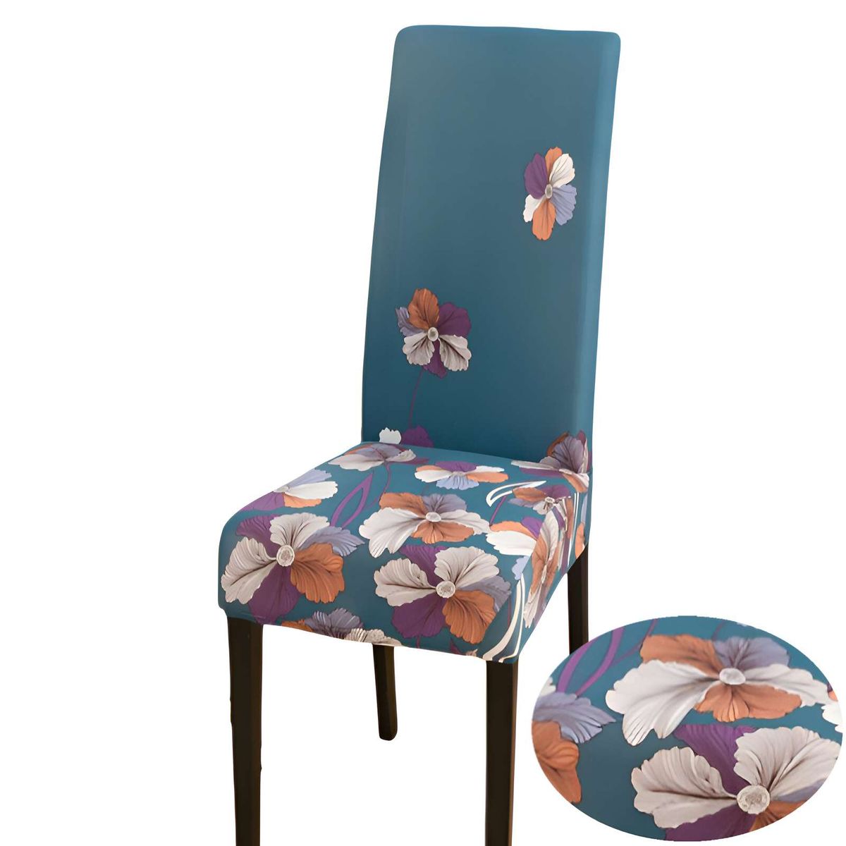 GENERICO - SET DE 6 FUNDAS DE SILLA ELASTICADAS CON DISEÑO ESTAMPADO F15