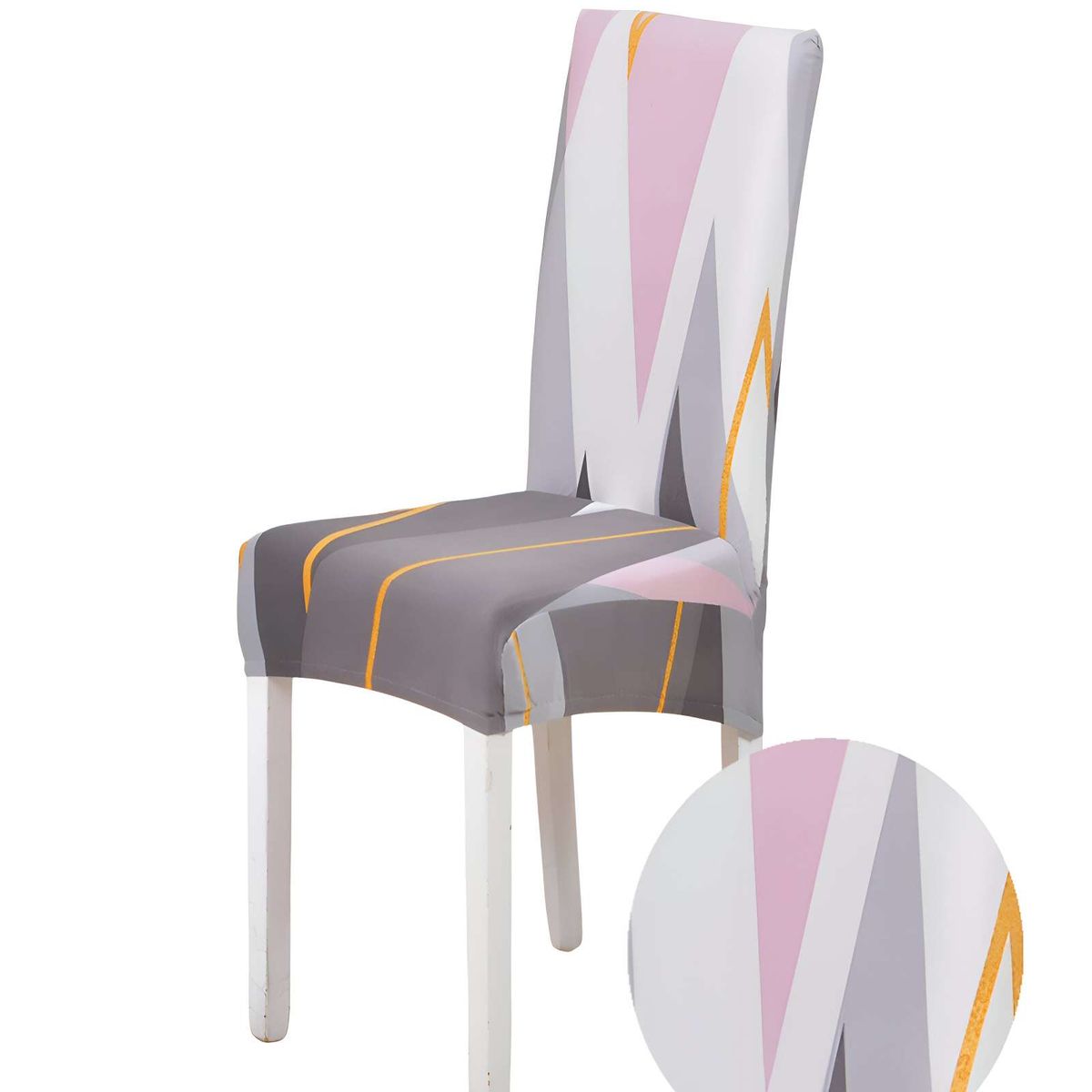 GENERICO - SET DE 6 FUNDAS DE SILLA ELASTICADAS CON DISEÑO ESTAMPADO F24