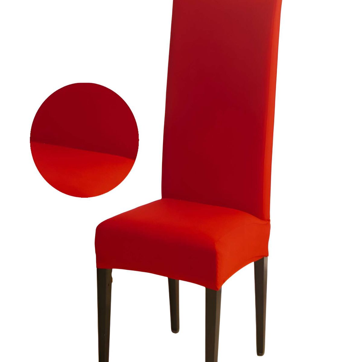 GENERICO - SET DE 6 FUNDAS DE SILLA ELASTICADAS COLOR ROJO