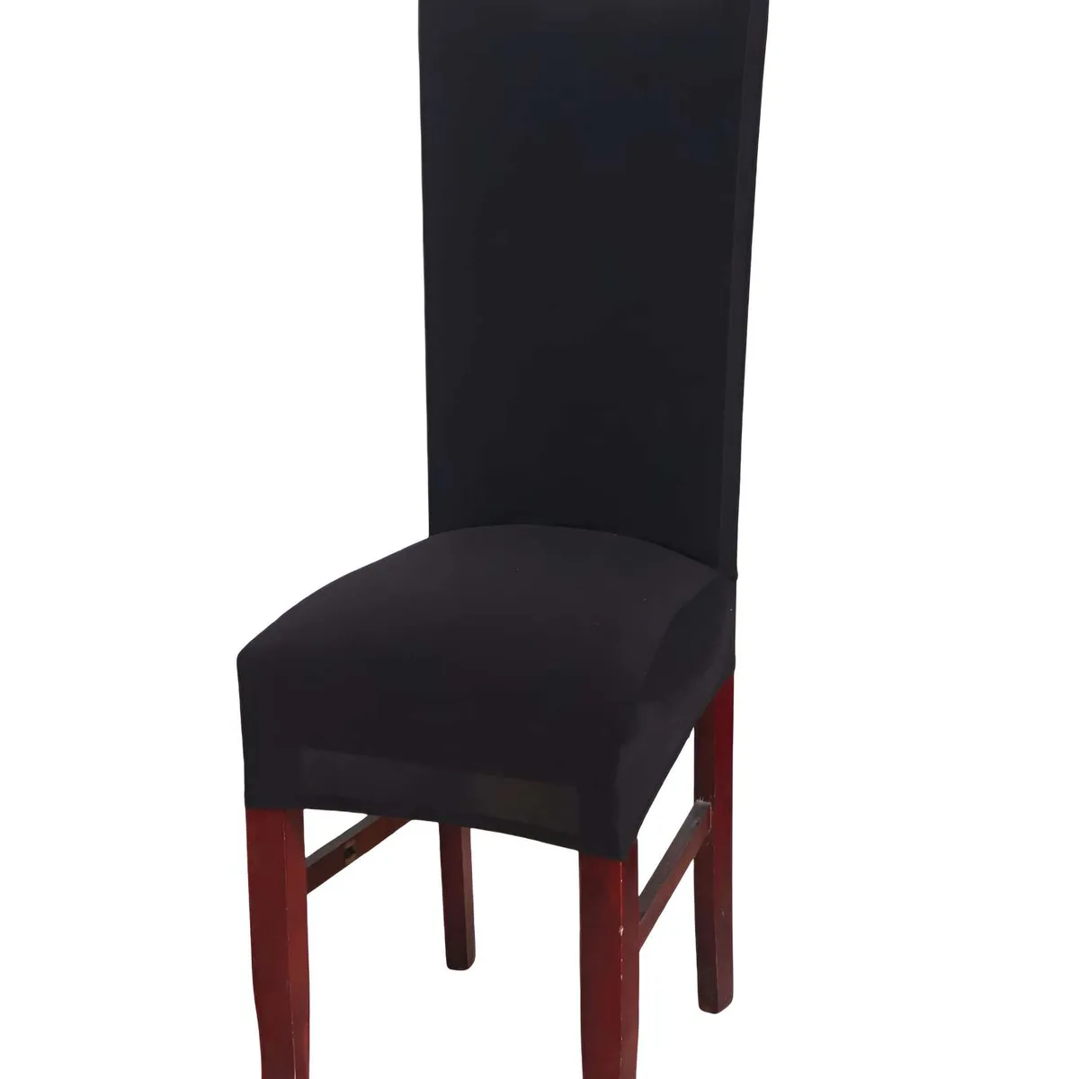 GENERICO - SET DE 6 FUNDAS DE SILLA ELASTICADAS COLOR NEGRO