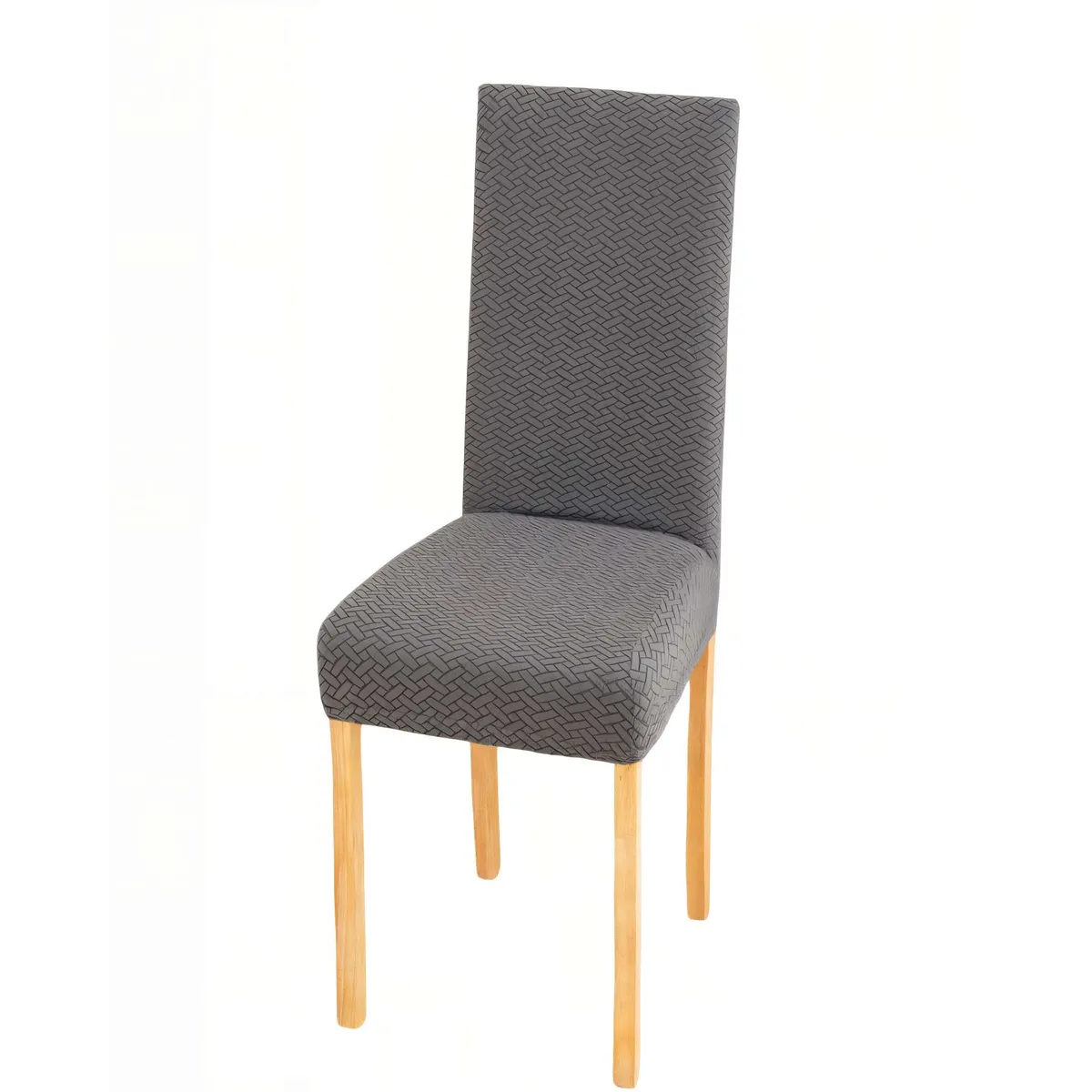 GENERICO - SET DE 6 FUNDAS DE SILLA 60CMX50CMX50CM CON DISEÑO TEXTURIZADO COLORGRIS