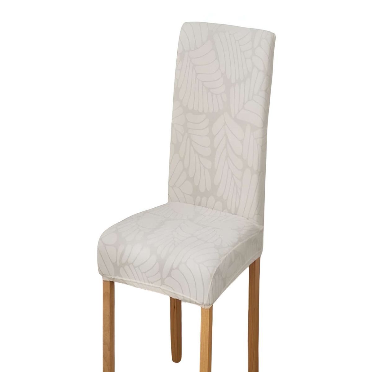GENERICO - SET DE 6 FUNDAS DE SILLA 60CMX50CMX50CM CON DISEÑO TEXTURIZADO COLORBLANCO