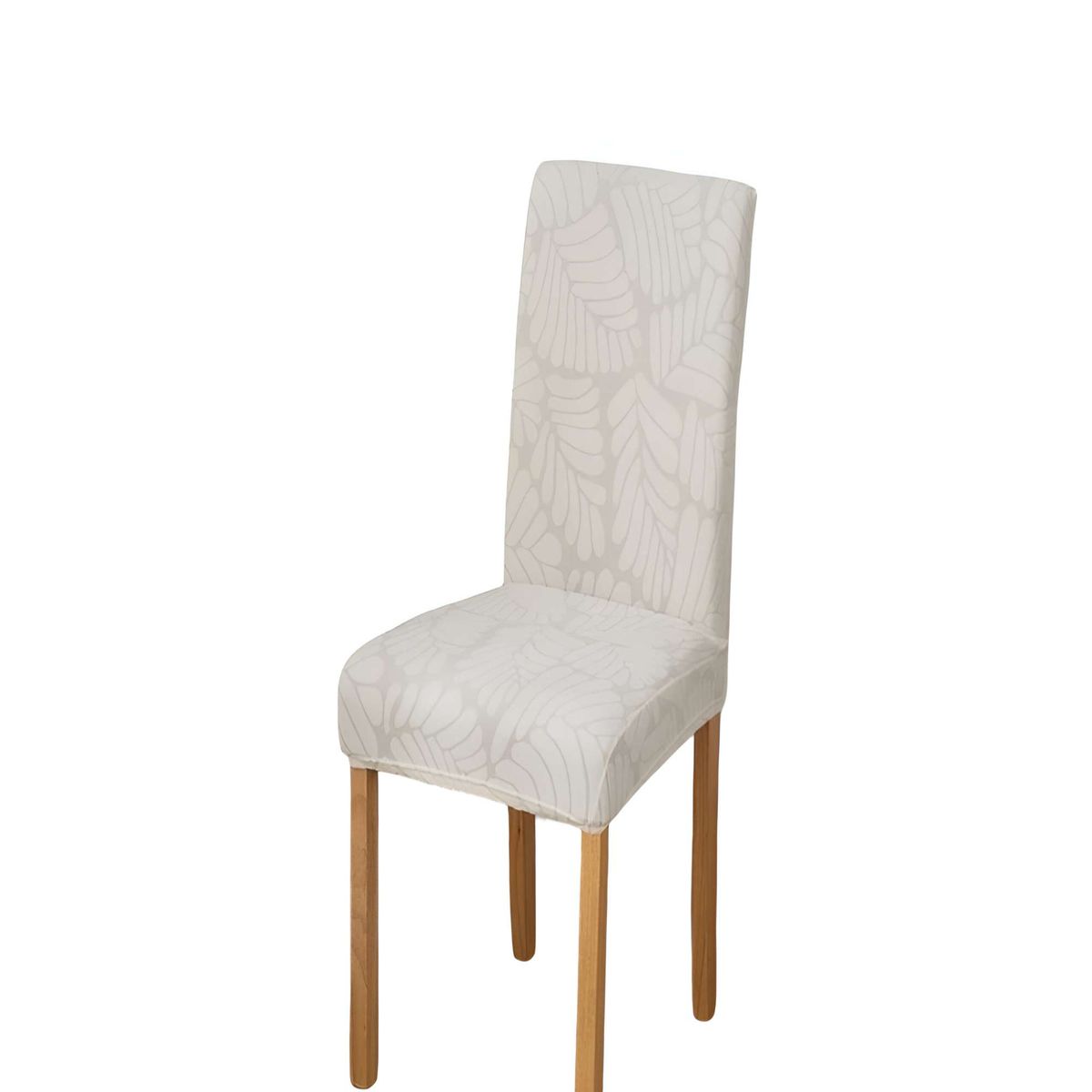 GENERICO - SET DE 6 FUNDAS DE SILLA 60CMX50CMX50CM CON DISEÑO TEXTURIZADO COLORBLANCO