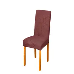 GENERICO - SET DE 6 FUNDAS DE SILLA 60CMX50CMX50CM CON DISEÑO TEXTURIZADO COLORCAFÉ