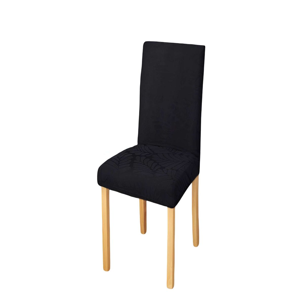 GENERICO - SET DE 6 FUNDAS DE SILLA 60CMX50CMX50CM CON DISEÑO TEXTURIZADO COLORNEGRO 2