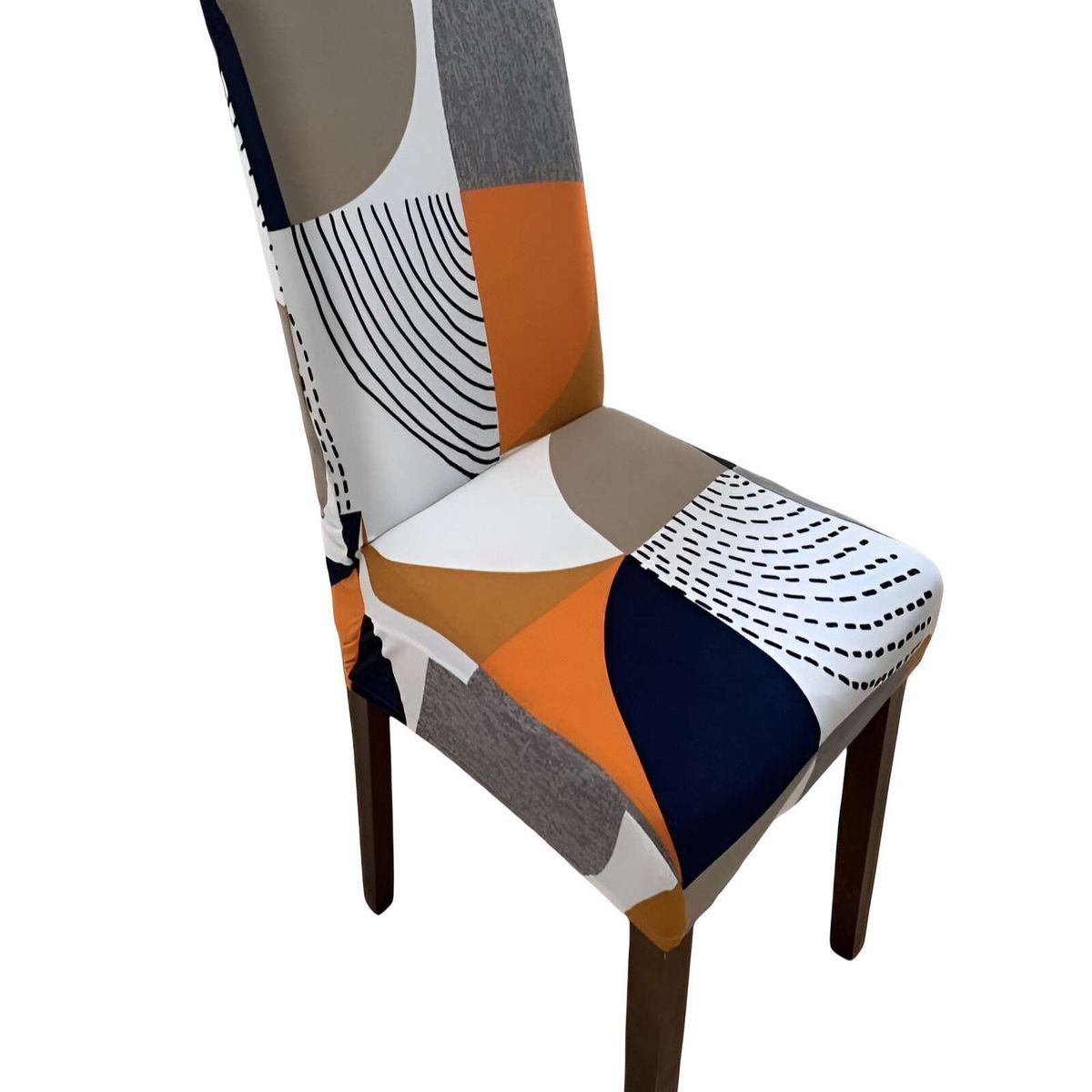 GENERICO - SET DE 6 FUNDAS DE SILLA 60CMX50CMX50CM ELASTICADAS CON DISEÑO ESTAMPADO F1