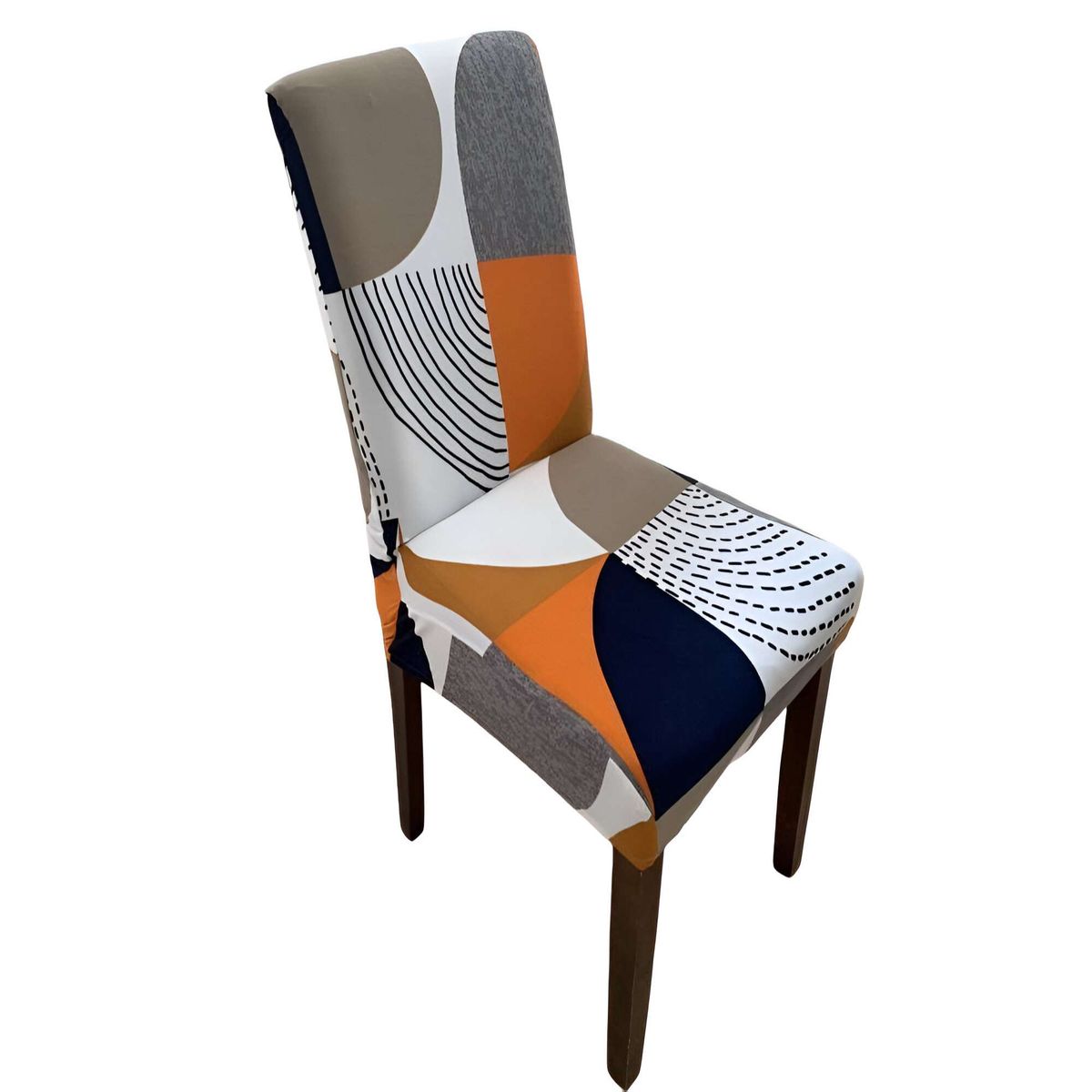GENERICO - SET DE 6 FUNDAS DE SILLA 60CMX50CMX50CM ELASTICADAS CON DISEÑO ESTAMPADO F1