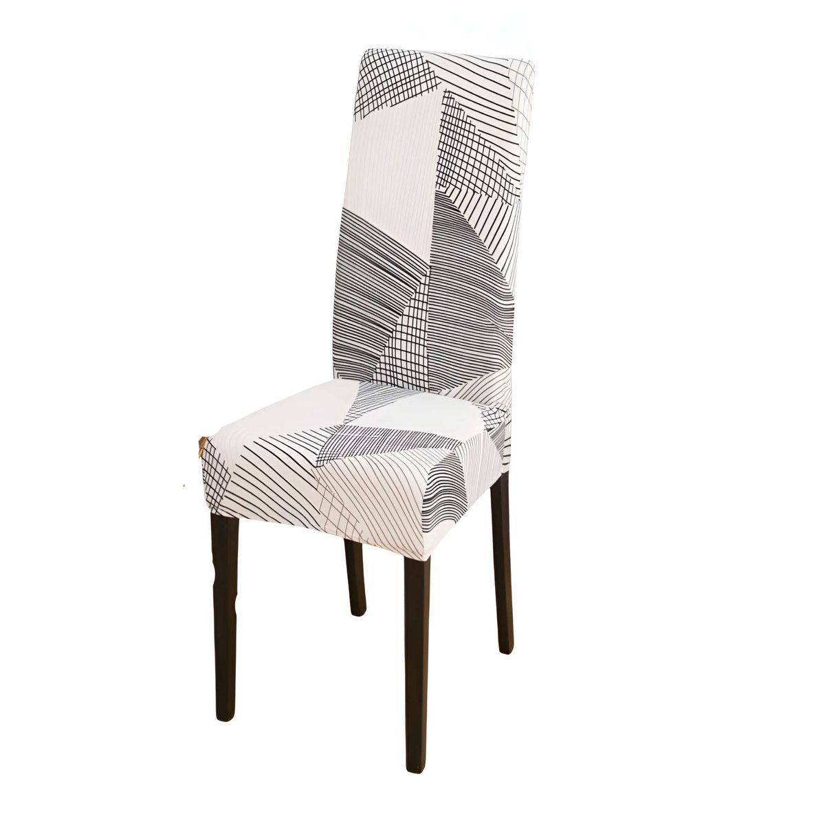 GENERICO - SET DE 6 FUNDAS DE SILLA 60CMX50CMX50CM ELASTICADAS CON DISEÑO ESTAMPADO F7