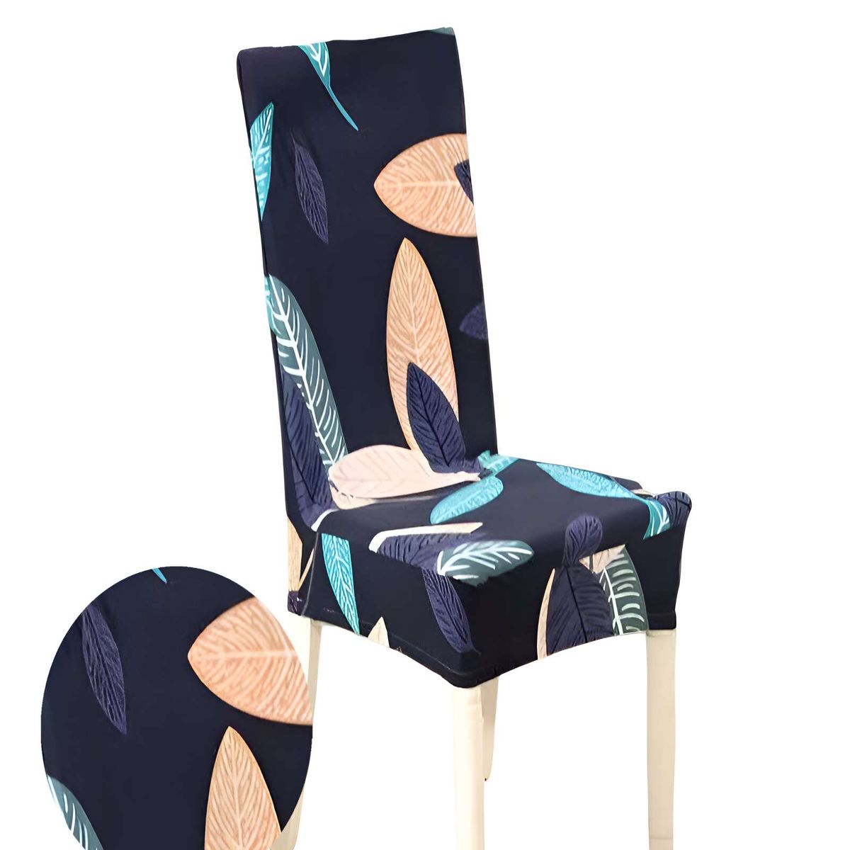 GENERICO - SET DE 6 FUNDAS DE SILLA 60CMX50CMX50CM ELASTICADAS CON DISEÑO ESTAMPADO F18