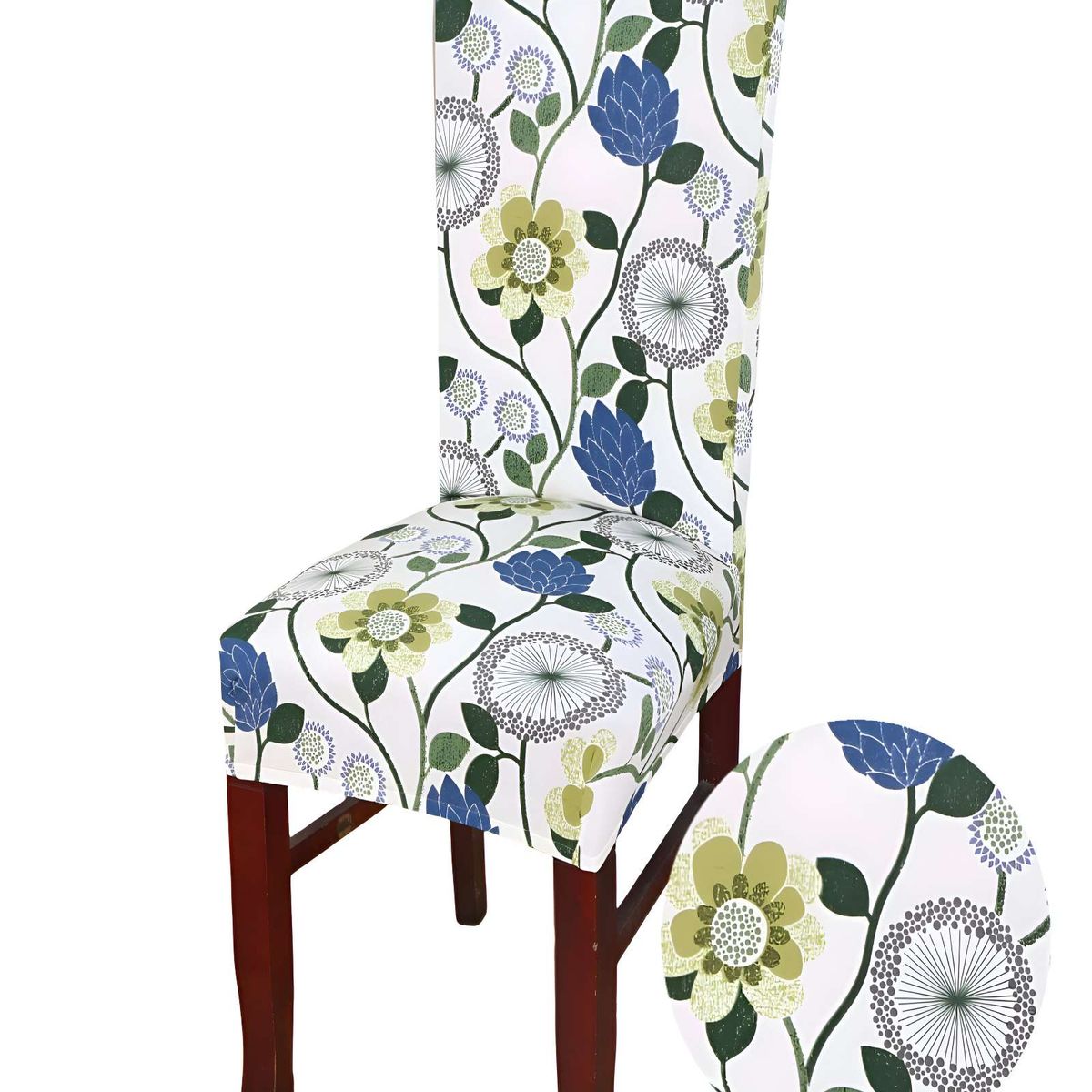 GENERICO - SET DE 6 FUNDAS DE SILLA 60CMX50CMX50CM ELASTICADAS CON DISEÑO ESTAMPADO F21
