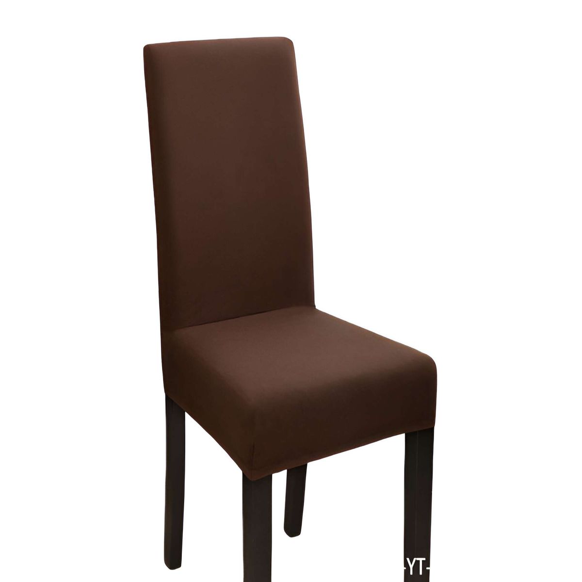 GENERICO - SET DE 6 FUNDAS DE SILLA 60CMX50CMX50CM ELASTICADAS COLOR CAFÉ