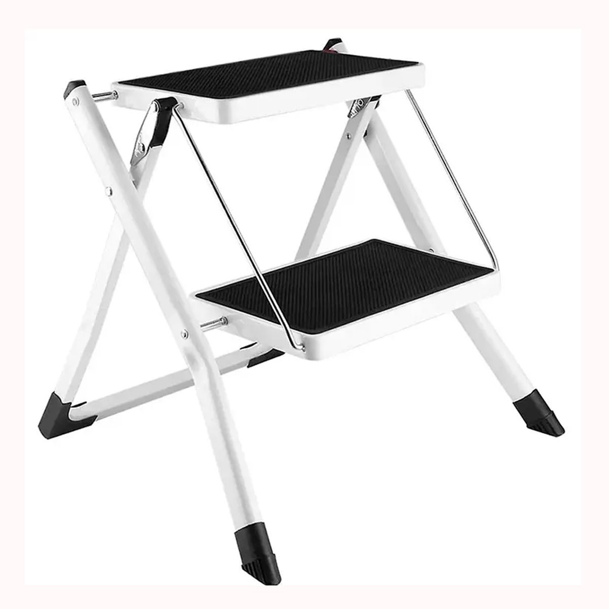 GENERICO - Escalera multiuso plegable 2 peldaños ultra compacta
