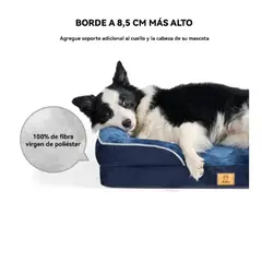 GENERICO - Cama Antiestres Perro Colchon Ortopedica 90x63cm Grande Azul