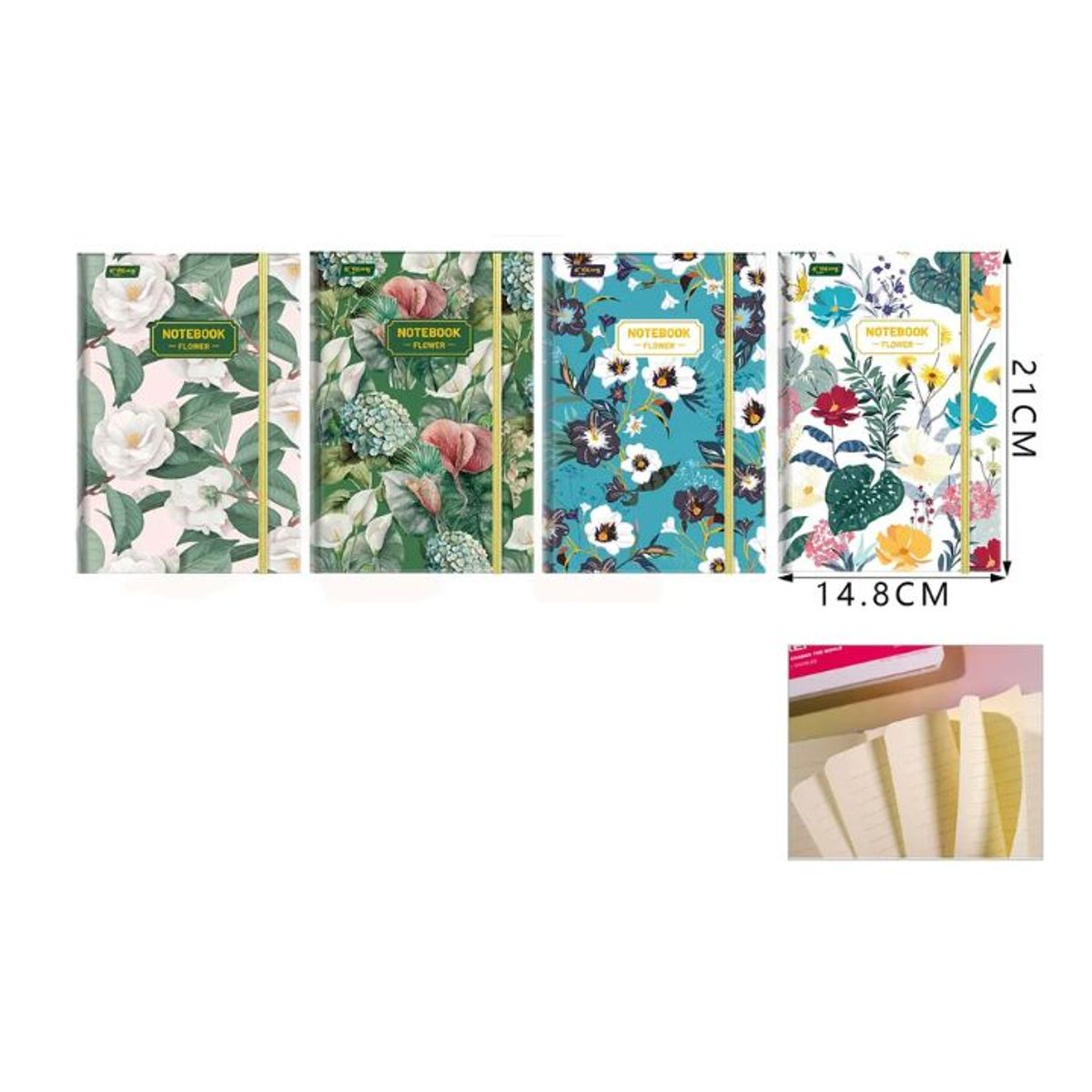 GENERICO - Libreta Nature A5 – 21×14.8 cm, 80 Hojas Colores Surtidos