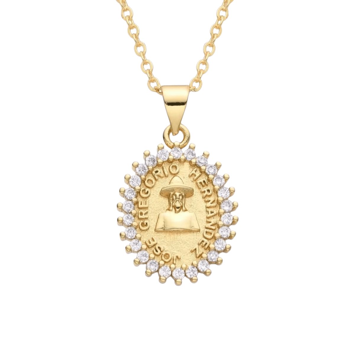 GENERICO - Collar SAN JOSE GREGORIO chapado en oro 18k