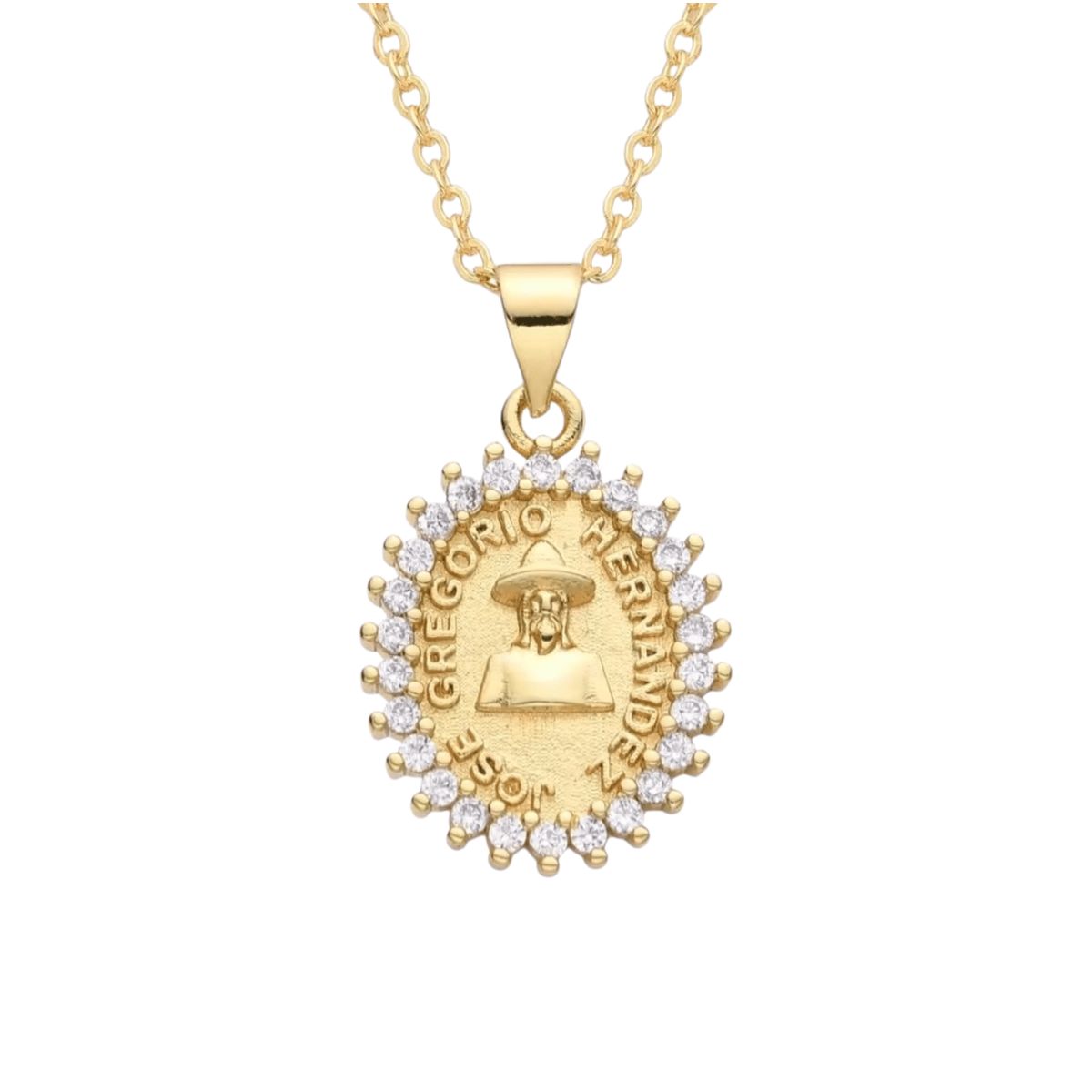 GENERICO - Collar SAN JOSE GREGORIO chapado en oro 18k