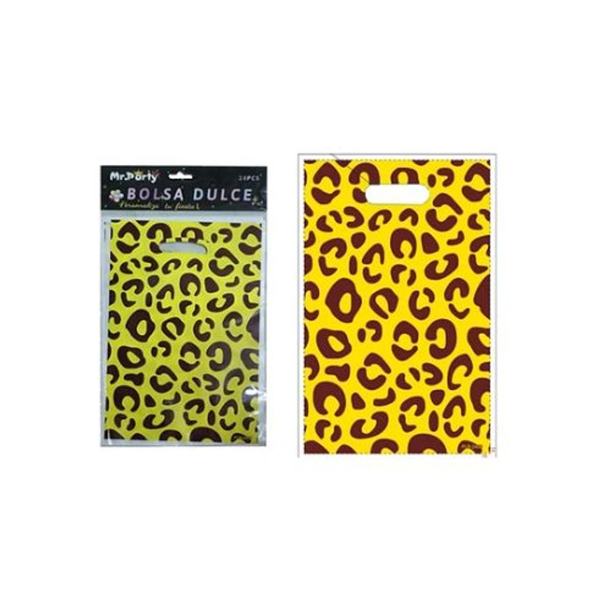 GENERICO - Bolsas perladas para dulces patrón de leopardo 10pcs 17x25cm