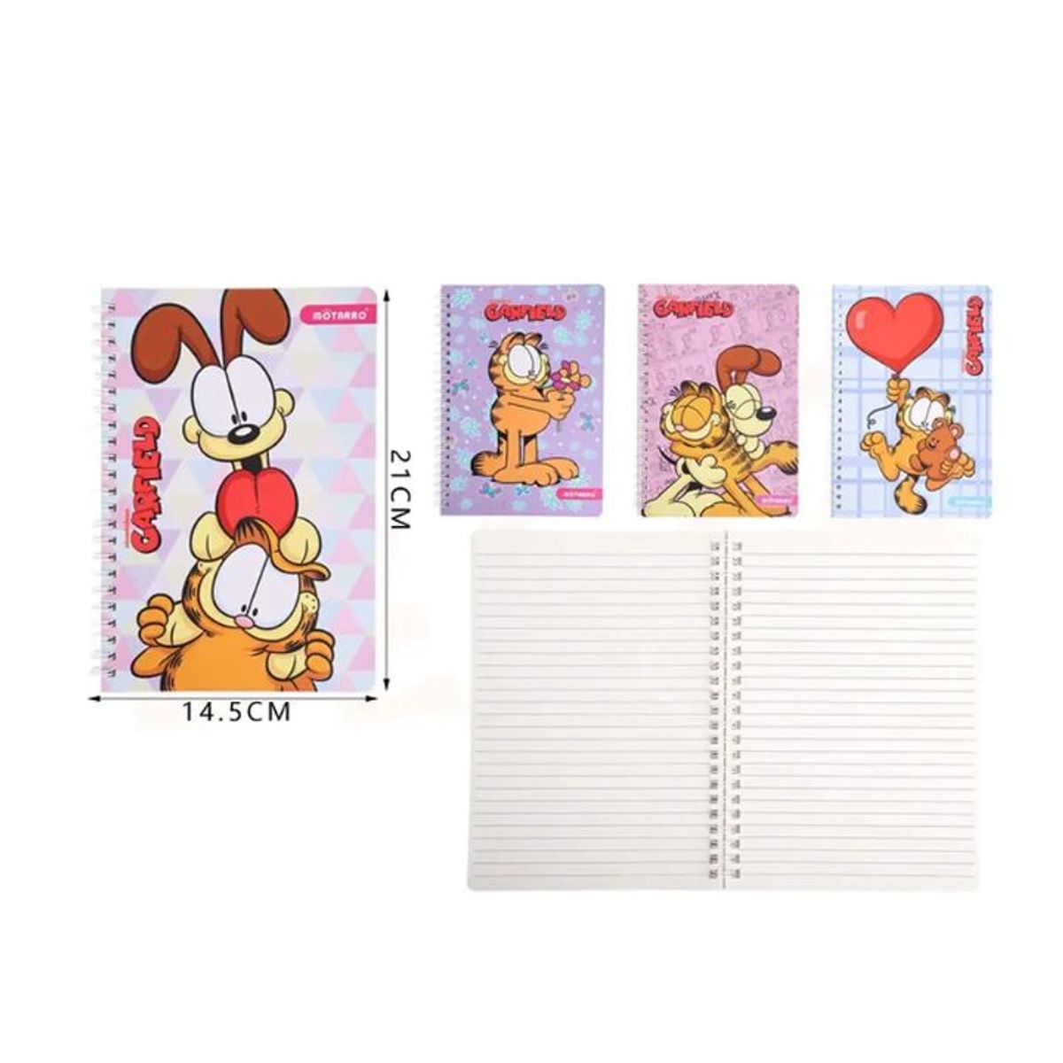 GENERICO - Libreta Garfield – 14.5×21 cm, A5, 60 Hojas Colores Surtidos