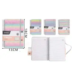 GENERICO - Libreta Arcoíris 12.5×17.6cm, B6, 80 Hojas Colores Surtidos