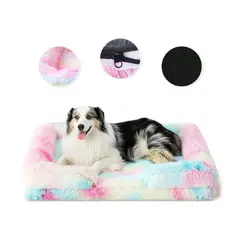 GENERICO - Cama Antiestres Perro Colchon Ortopedica 90x63cm color rosa
