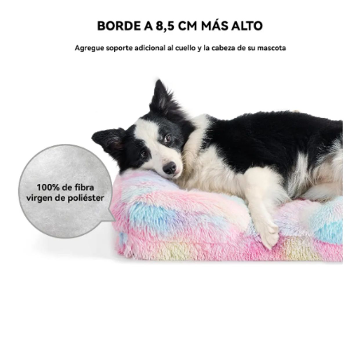 GENERICO - Cama Antiestres Perro Colchon Ortopedica 90x63cm color rosa