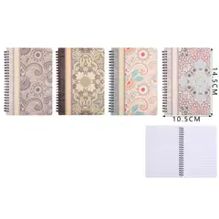 GENERICO - Libreta Patrón de Flores – 14.5×10.5 cm, 60 Hojas Colores Surtidos