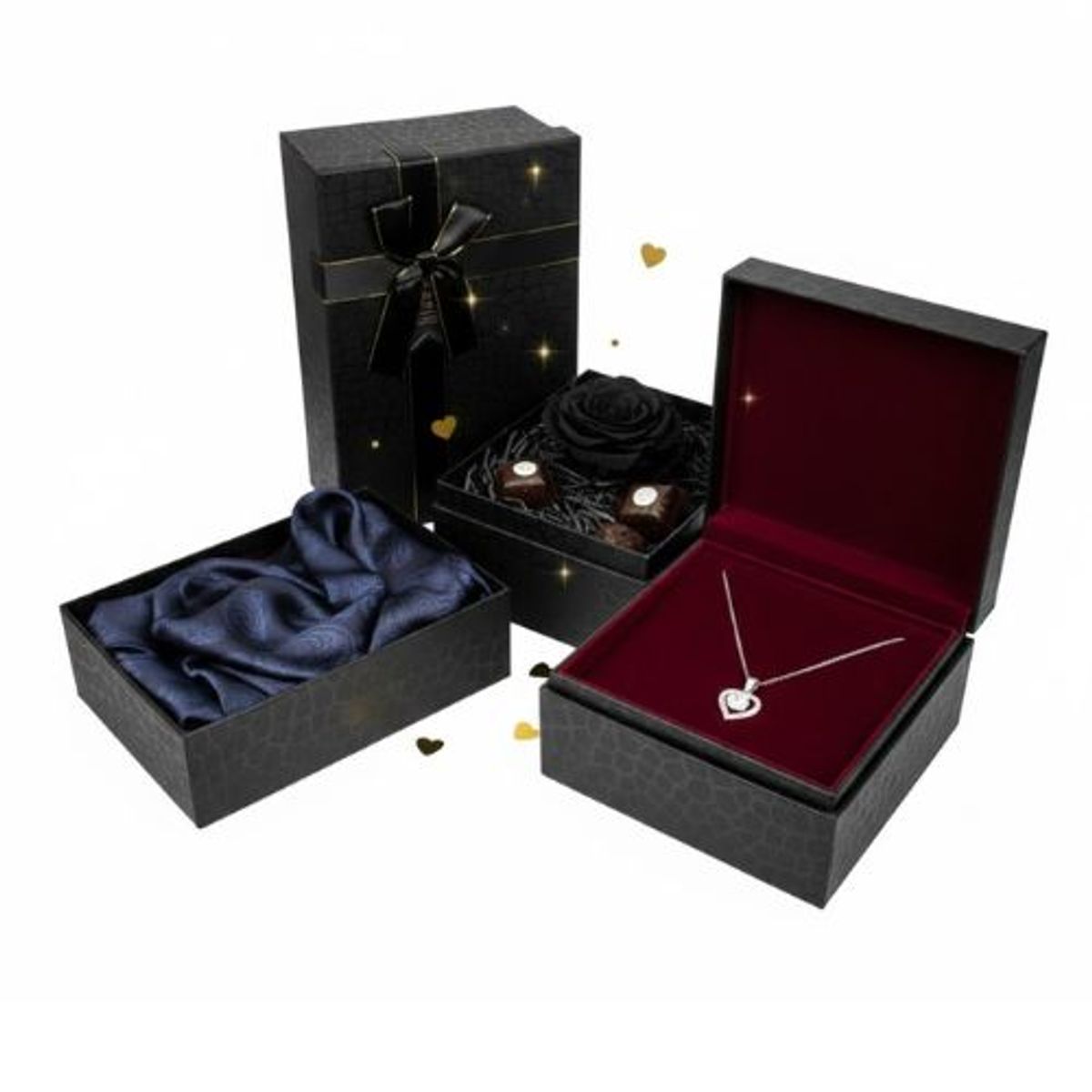 GENERICO - Caja Rectangular Triple Print Negro 1 Unidad