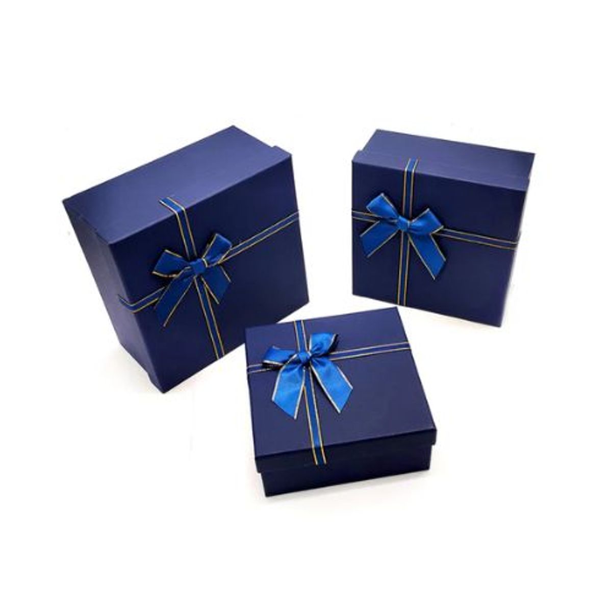 GENERICO - Caja Cuadrada Triple Azul 1 Unidad