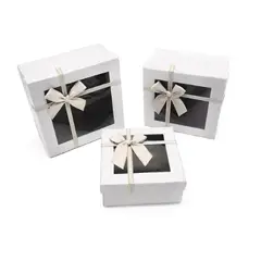 GENERICO - Caja Cuadrada Triple Ventana Blanco 1 Unidad