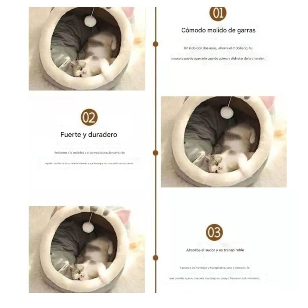 GENERICO - Casa Cama Plush Iglú Nido Mascota Perro Gatos