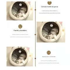 GENERICO - Casa Cama Plush Iglú Nido Mascota Perro Gatos