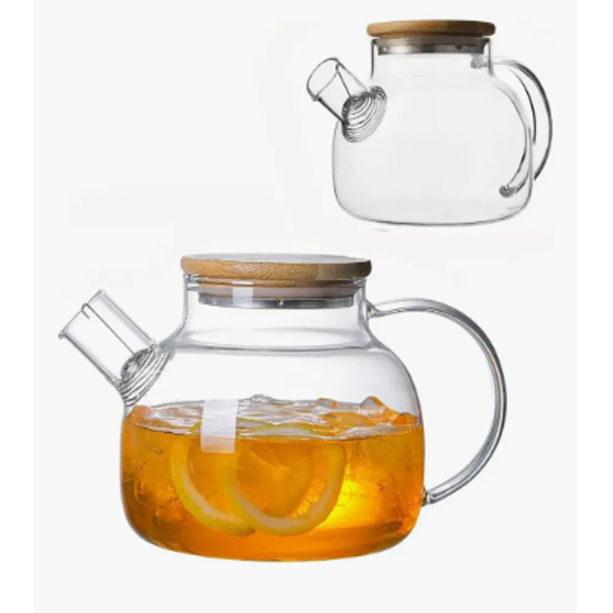 GENERICO - 1000 Ml Tetera Vidrio Borosilicato Resistente Calor/frío 1l