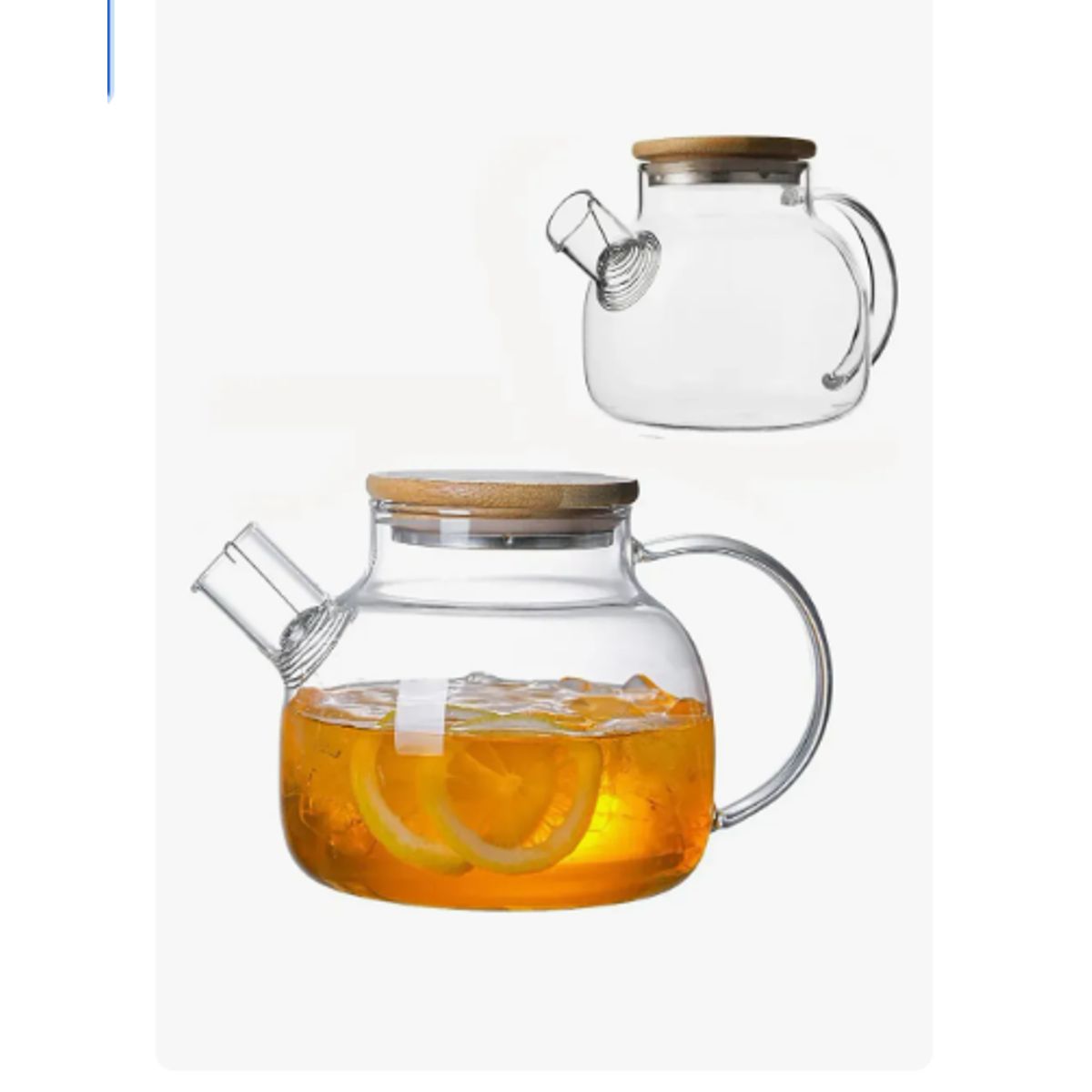 GENERICO - 1000 Ml Tetera Vidrio Borosilicato Resistente Calor/frío 1l