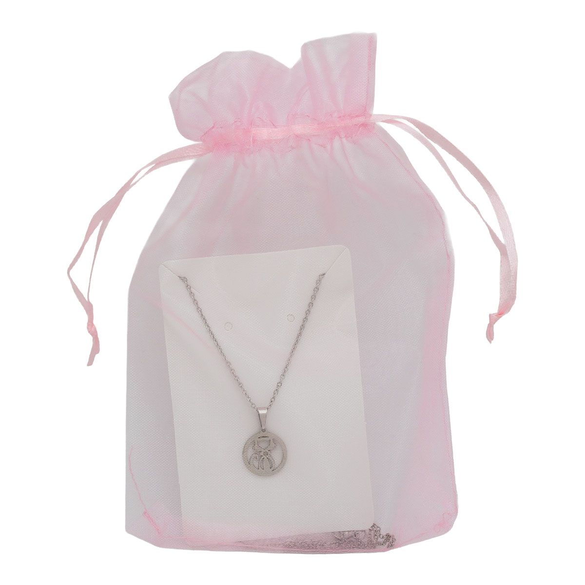 BIJOUTERIA LB20 SPA - Collar Acero Inoxidable Mujer Dije Colgante D3 - Plateado