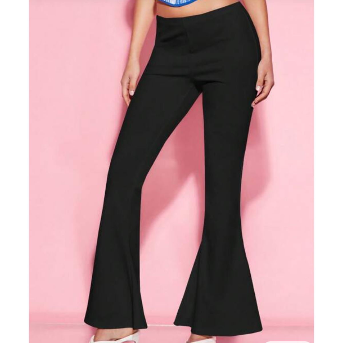 KIRAMA CLOTHING STORE - Pantalón Negro de Pierna Amplia Elegante