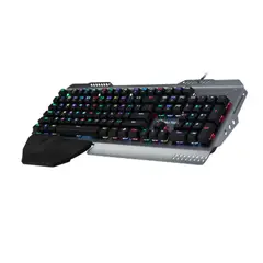 GENERICO - Teclado Gamer Mecánico RGB Gris QWERTY Español Antighosting