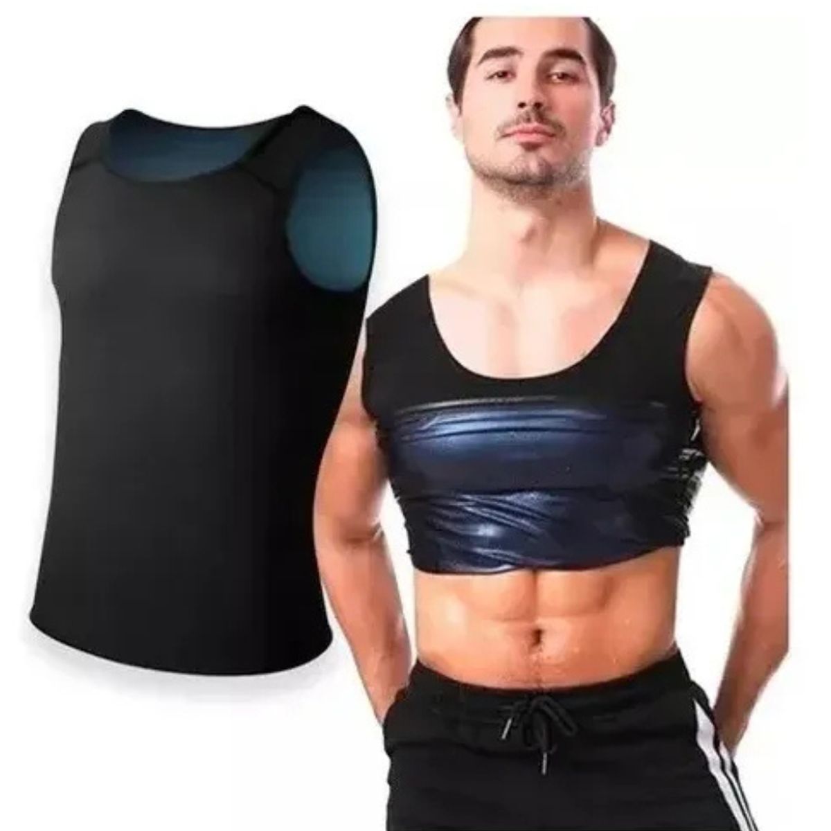 MOVI - Redu Shaper Reduce tonifica moldea y estiliza tu abdomen hombre  Negro